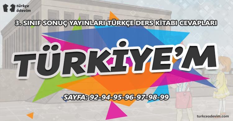 Türkiye'm Metni Cevapları - 3. Sınıf Türkçe Sonuç Yayınları