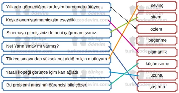 Kalbim Rumeli'de Kaldı Metni Cevapları - Eşleştirme