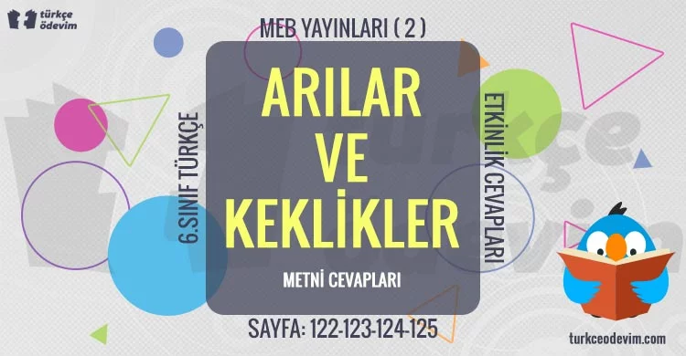 Arılar ve Keklikler Dinleme Metni Cevapları - 6. Sınıf Türkçe MEB Yayınları (2)