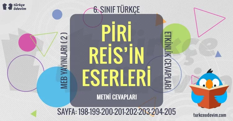 Piri Reis'in Eserleri Metni Cevapları - 6. Sınıf Türkçe MEB Yayınları (2)