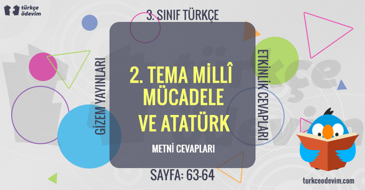 2. Tema Millî Mücadele ve Atatürk Öğrendiklerimizi Değerlendirelim Cevapları