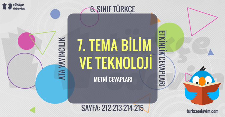 7. Tema Bilim ve Teknoloji Değerlendirme Soruları Cevapları