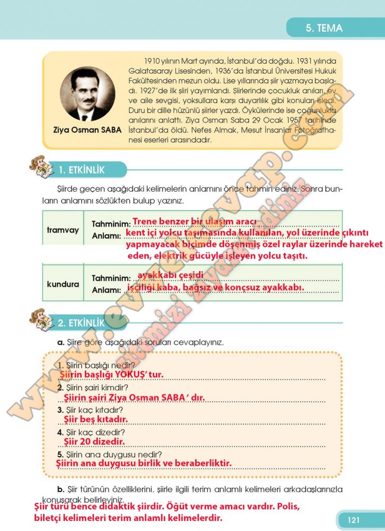 4. Sınıf Türkçe Ders Kitabı 233-234 ...