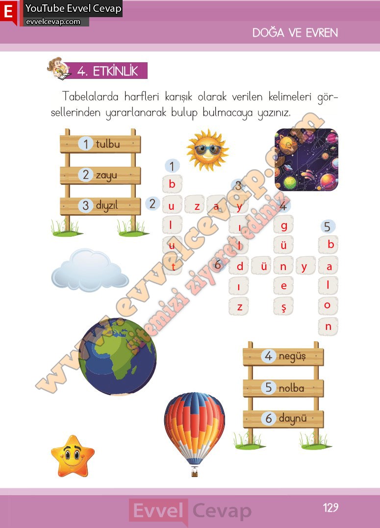 1-sinif-turkce-ders-kitabi-cevaplari-ilke-yayinlari-sayfa-129