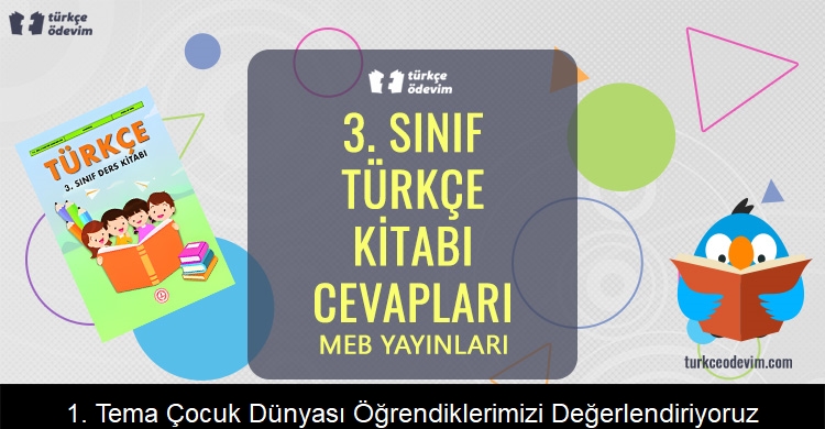 1. Tema Çocuk Dünyası Öğrendiklerimizi Değerlendiriyoruz Soruları Metni Cevapları (3. Sınıf Türkçe)