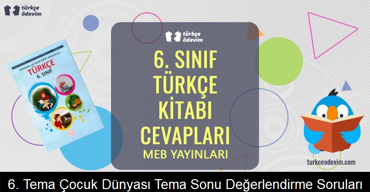 6. Tema Çocuk Dünyası Tema Sonu Değerlendirme Soruları Metni Cevapları (6. Sınıf Türkçe)