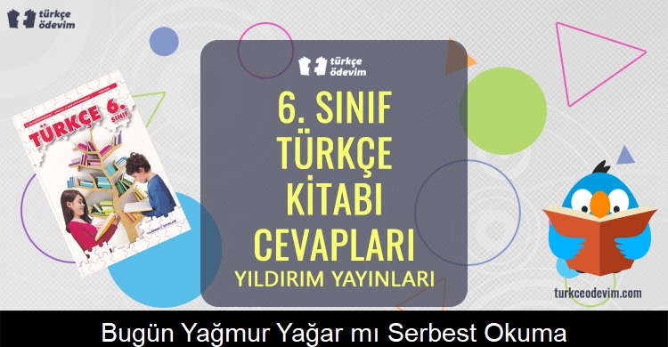 Bugün Yağmur Yağar mı? Serbest Okuma Metni Cevapları (6. Sınıf Türkçe)