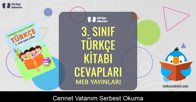 Cennet Vatanım Serbest Okuma Metni Cevapları (3. Sınıf Türkçe)